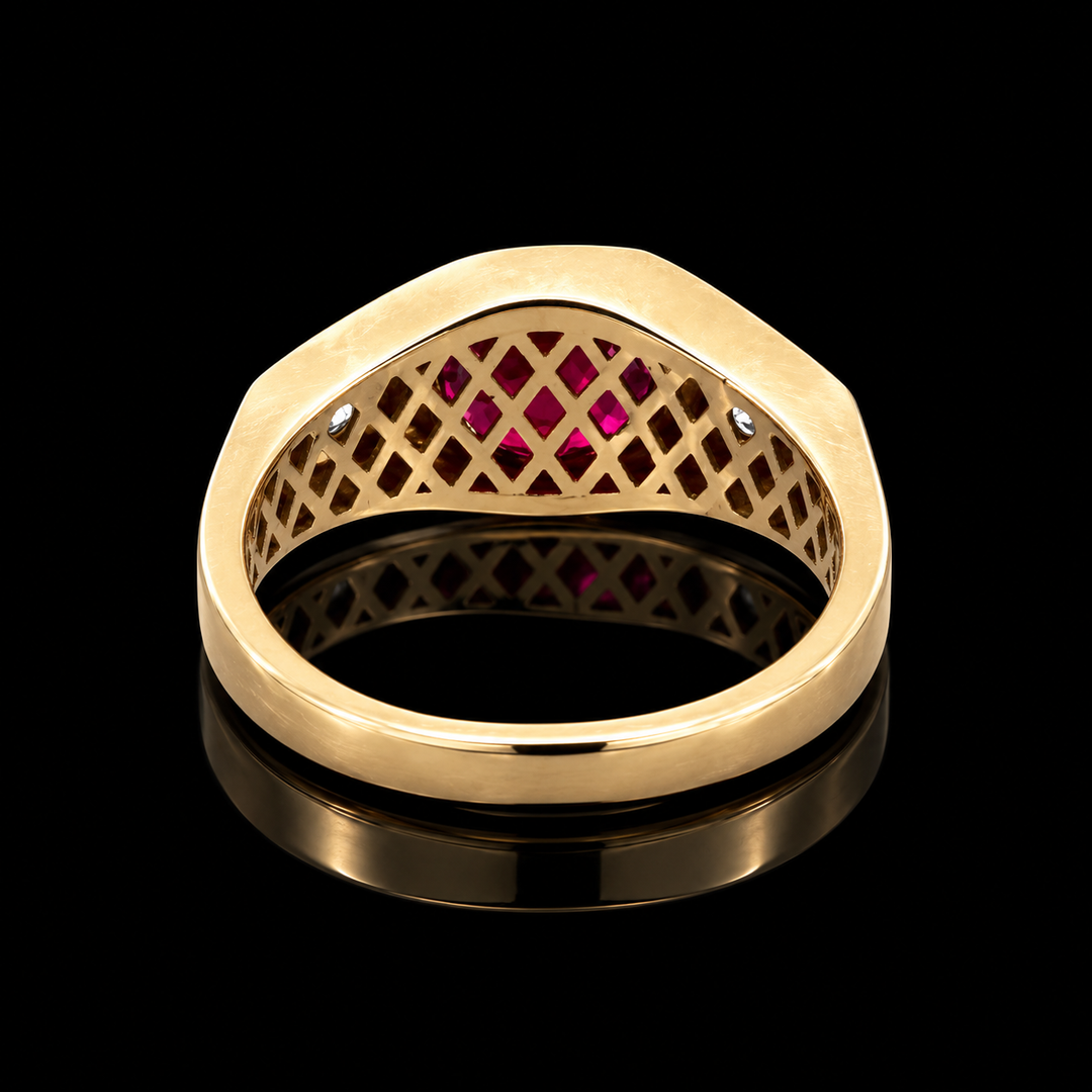Estate 1.80ct. Ruby & Diamond 14KT Yellow Gold Ring