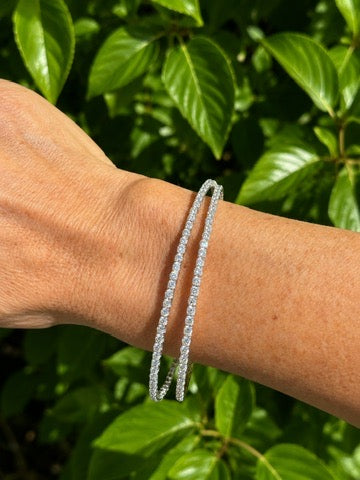 Flexible Lab Grown Diamond Tennis Bangle Bracelet