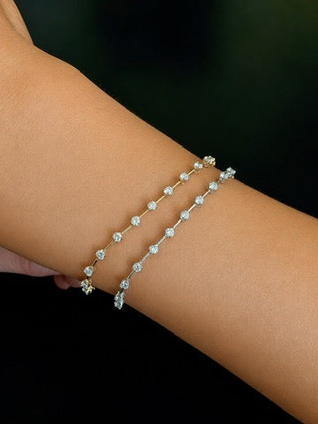 One Carat Lab Grown Station Bracelet
