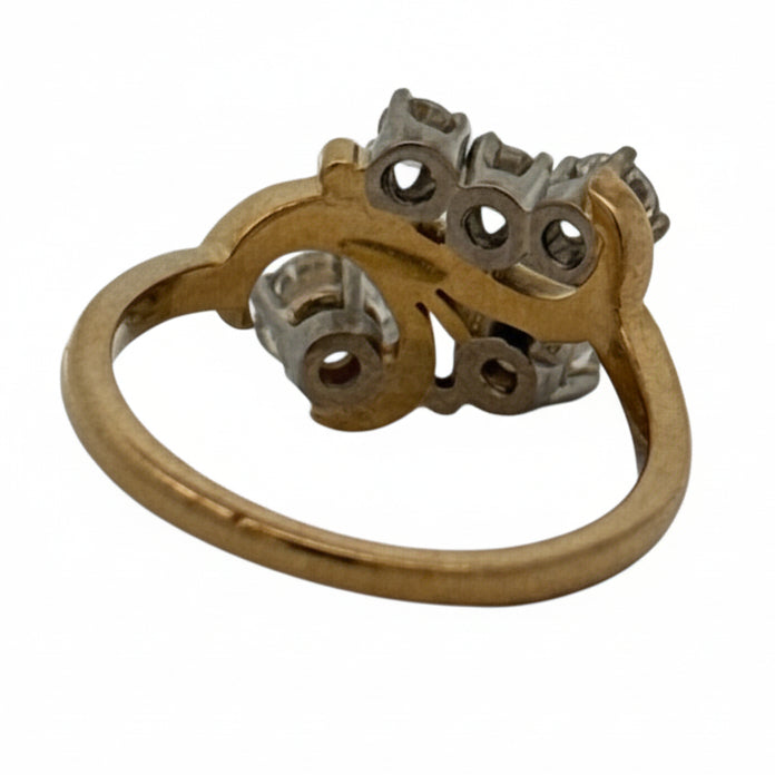 Jabel 1.25cttw Diamond 18K Yellow and White Gold Ring