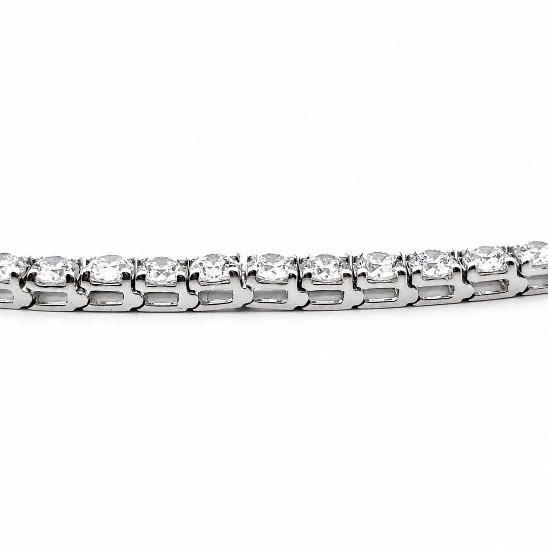 7.00 Carat 14K White Gold Lab Grown Diamond Tennis Bracelet