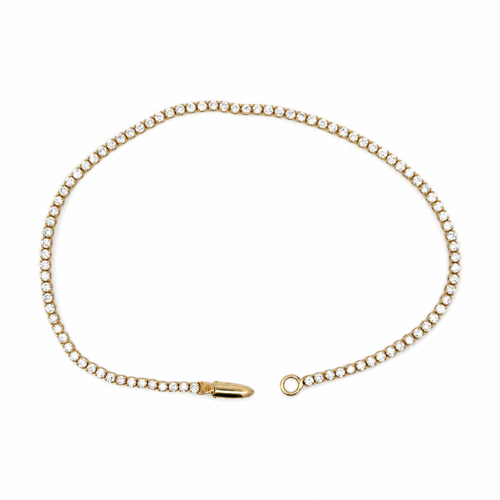 Dainty 1.50 CTW Lab Grown Diamond 14K Yellow Gold Tennis Bracelet