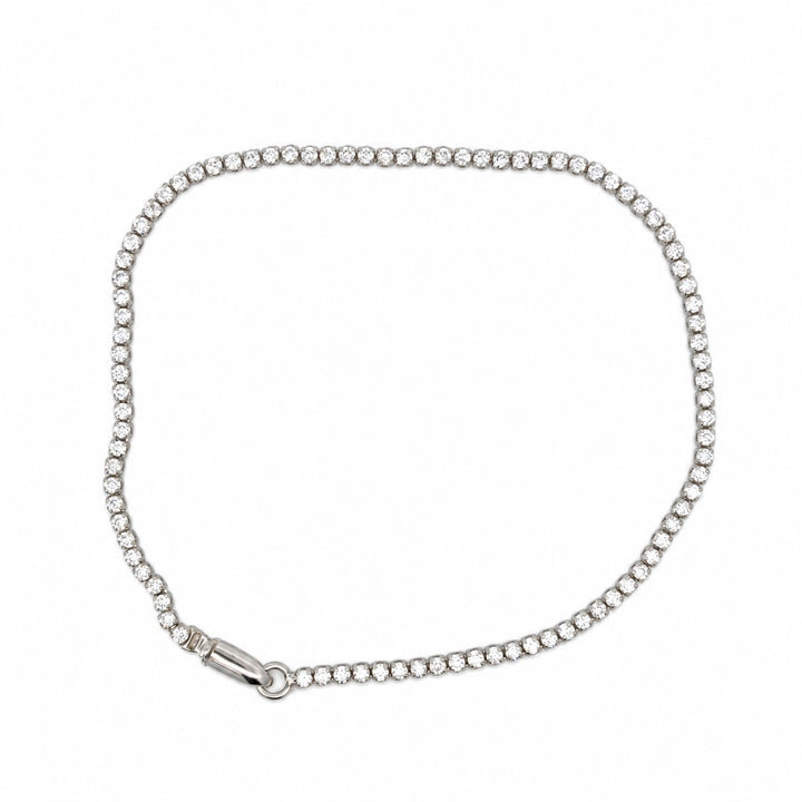Dainty 1.50 CTW Lab Grown Diamond 14K White Gold Tennis Bracelet