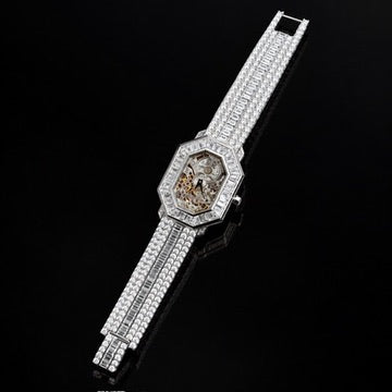 Estate Musuem Collection Corum Watch Skeleton Dial 44.20 cttw Diamond 18k White Gold Watch