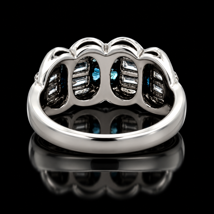 Estate Alexandrite & Diamond Platinum Ring