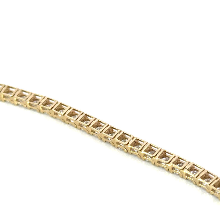 Diamond 5.00 Carat 14K Yellow Gold Lab Grown Tennis Bracelet
