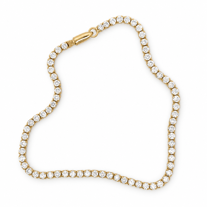 Dainty 3.00 CTW Lab Grown Diamond 14K Yellow Gold Tennis Bracelet