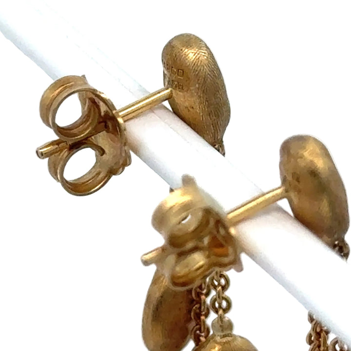 Estate Italian Designer Marco Bicego Diamond & 18K Yellow Gold Dangle Earring (#1021MI)