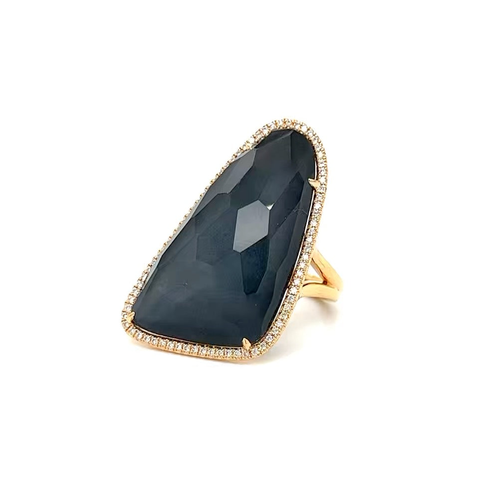 Estate Haute Hematite by Doves Statement Ring