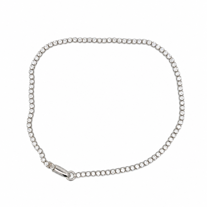 Dainty 1.50 CTW Lab Grown Diamond 14K White Gold Tennis Bracelet