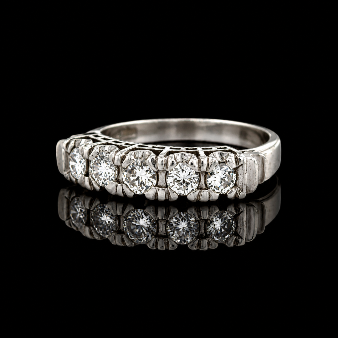 Estate Diamond Platinum Ring
