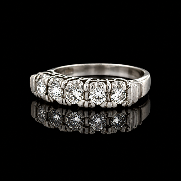 Estate Diamond Platinum Ring