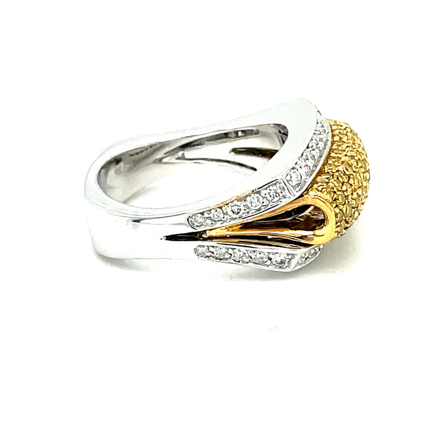 Charles Krypell Fancy Yellow Diamond Ring