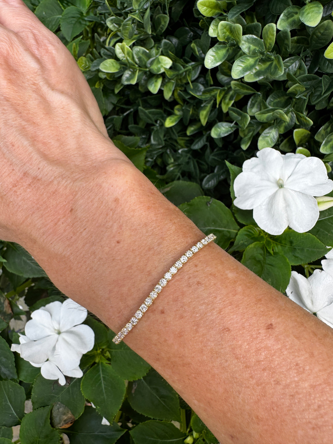3.00 Carat 14K Yellow Gold Lab Grown Diamond Tennis Bracelet