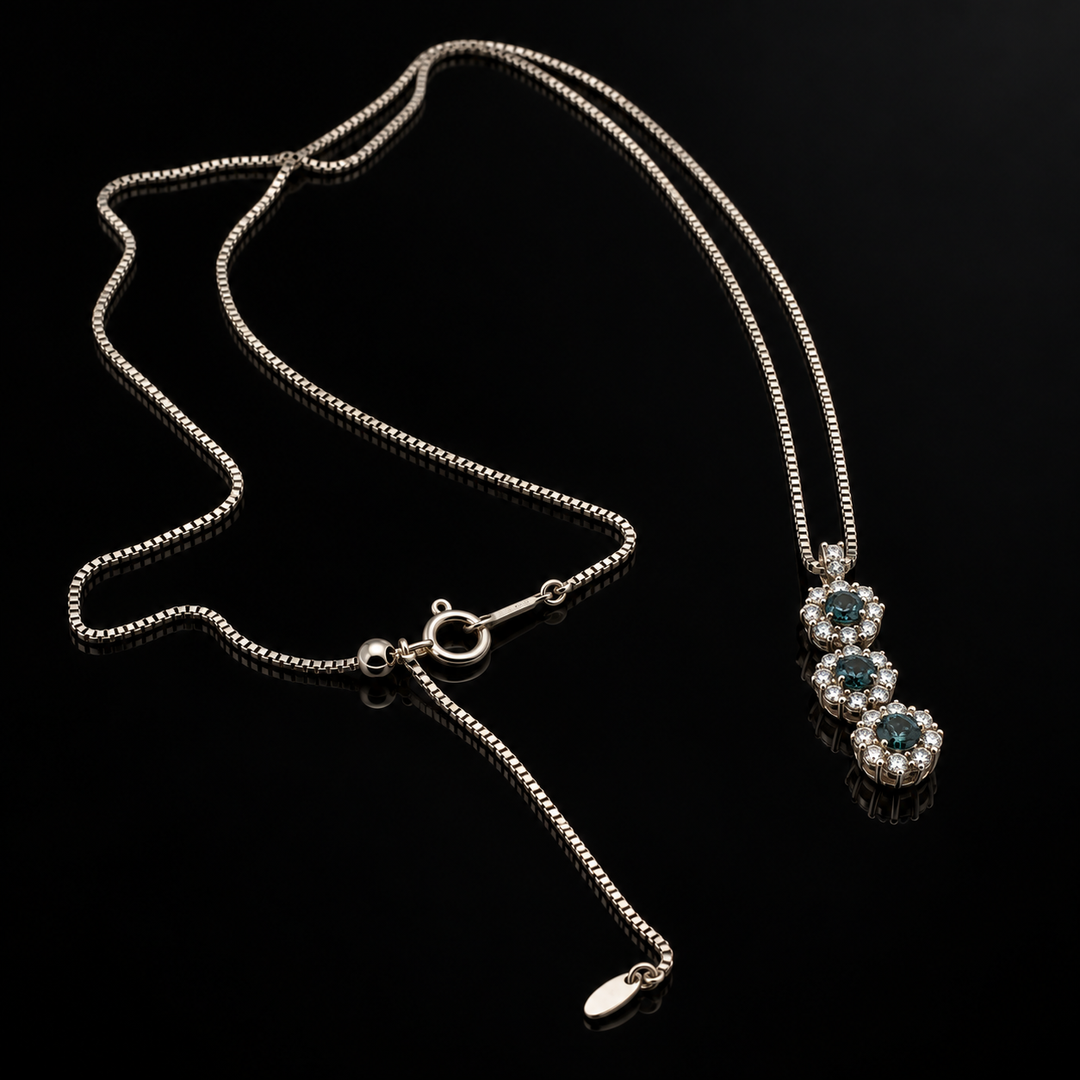 Estate Color Change Blue-Green to Purple-Pink Alexandrite & Diamond Platinum Necklace