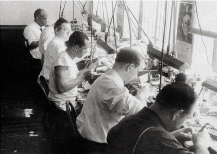 David Webb Coral, Emerald, Diamond and Lapis Lazuli Brooch