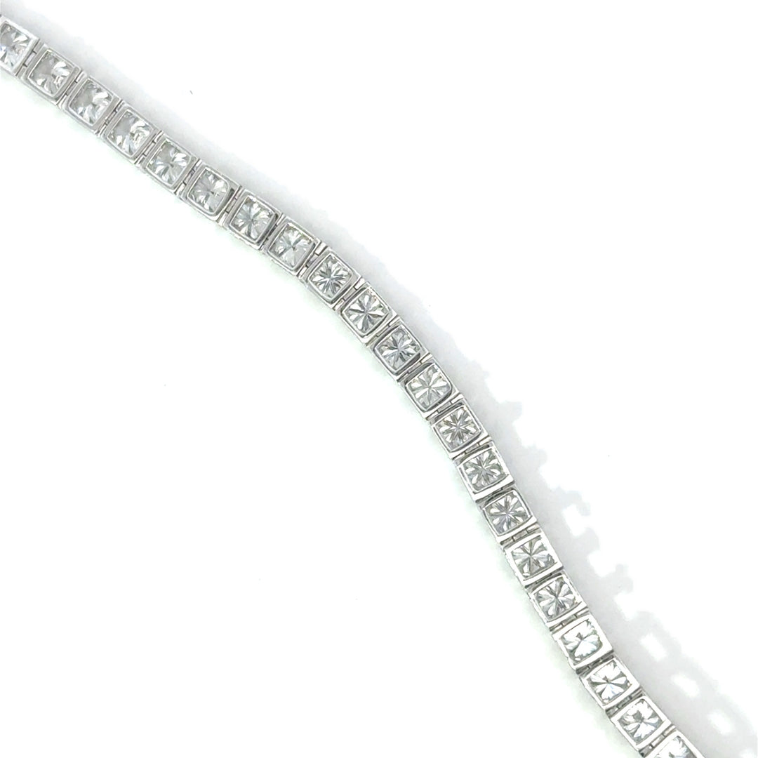 7.00 Carat 14K White Gold Lab Grown Diamond Tennis Bracelet