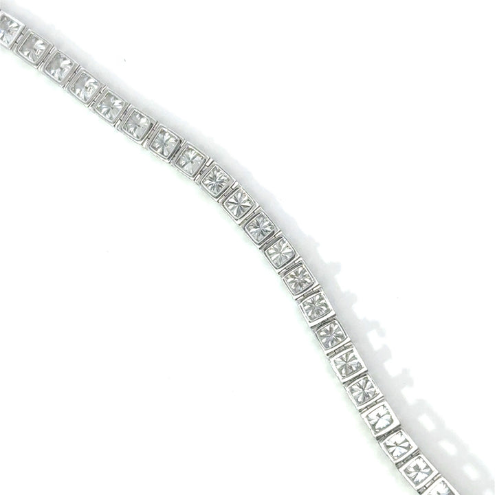 7.00 Carat 14K White Gold Lab Grown Diamond Tennis Bracelet