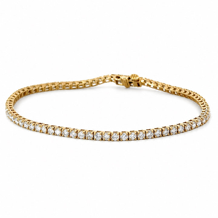 3.00 Carat 14K Yellow Gold Lab Grown Diamond Tennis Bracelet