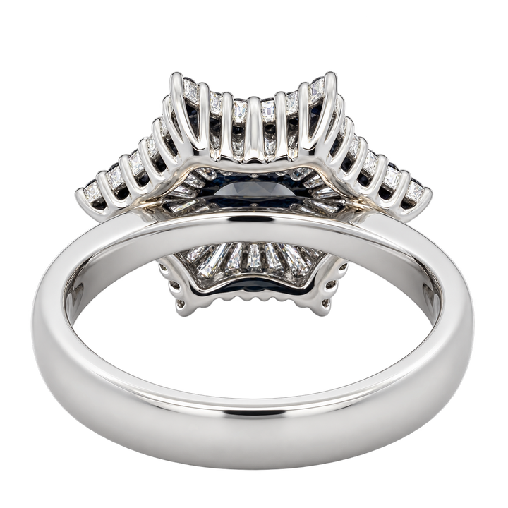 Estate Color Change Alexandrite & Diamond Platinum Ring