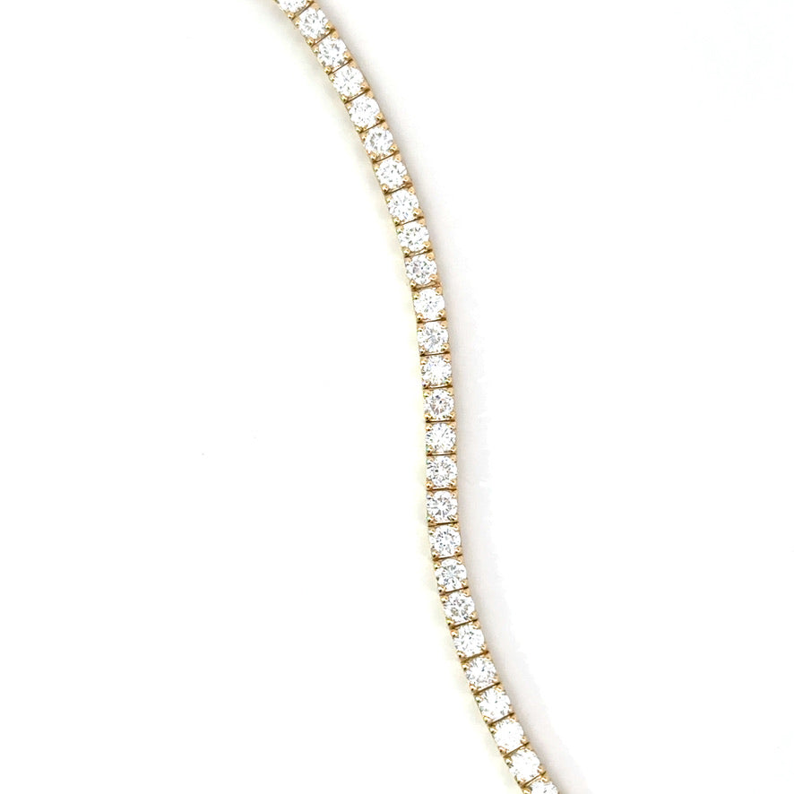 Diamond 5.00 Carat 14K Yellow Gold Lab Grown Tennis Bracelet