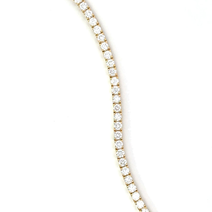 Diamond 5.00 Carat 14K Yellow Gold Lab Grown Tennis Bracelet