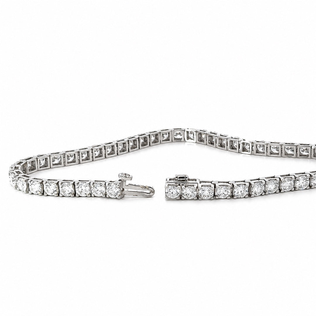 7.00 Carat 14K White Gold Lab Grown Diamond Tennis Bracelet