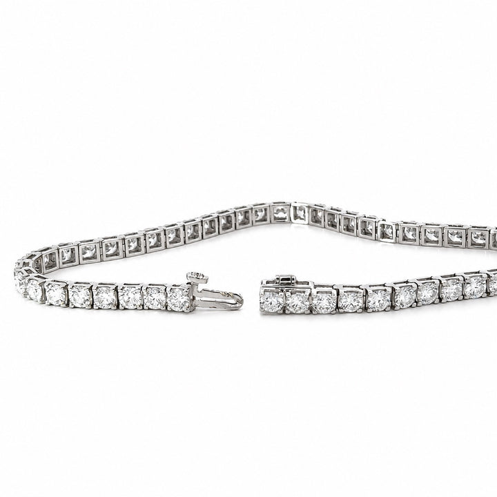 7.00 Carat 14K White Gold Lab Grown Diamond Tennis Bracelet