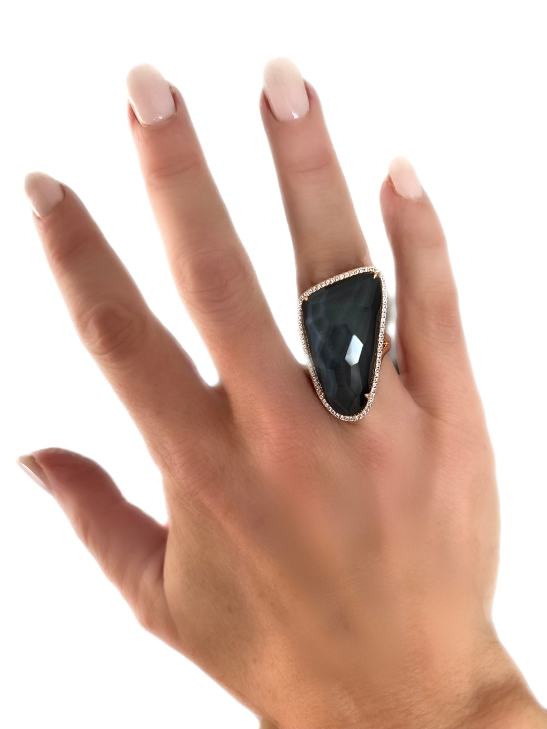 Estate Haute Hematite by Doves Statement Ring