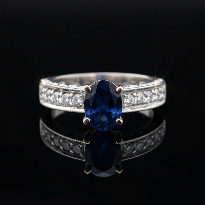 Fashionista 1.25 cttw Sapphire and Diamond Ring 14857