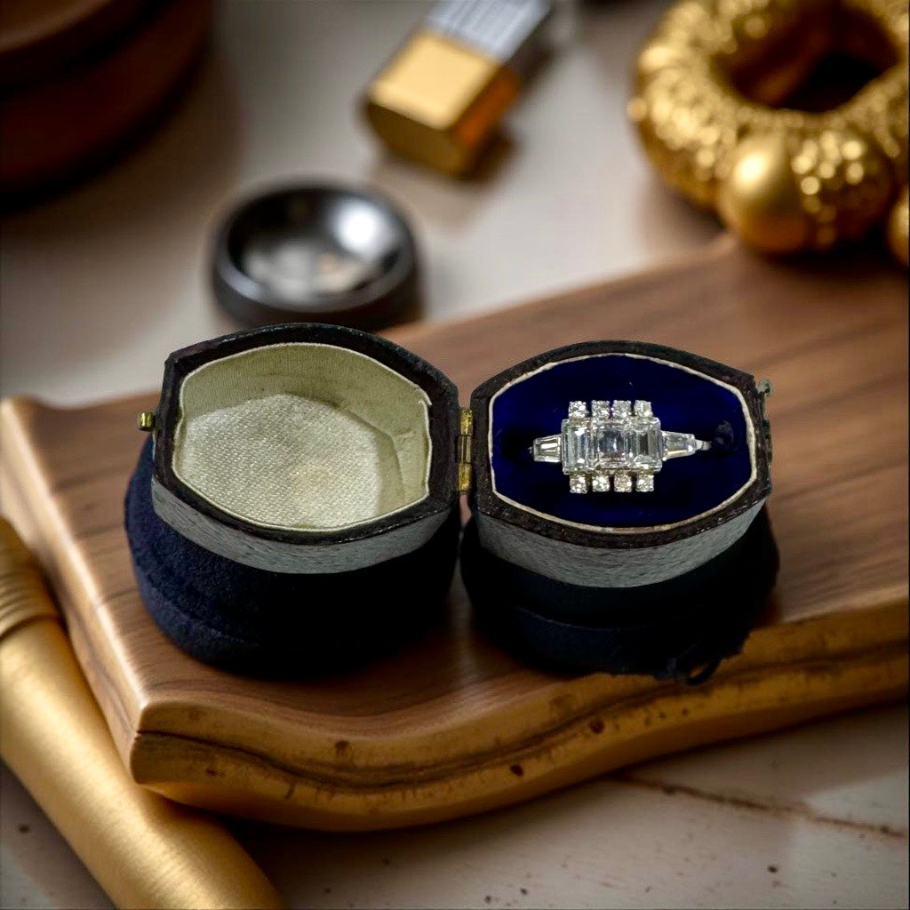 Vintage Diamond Platinum Ring