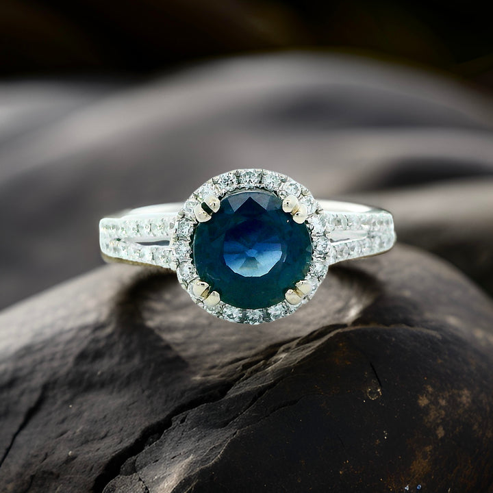 Designer Venetti 1.73 ct Sapphire and Diamond Halo Ring 14766