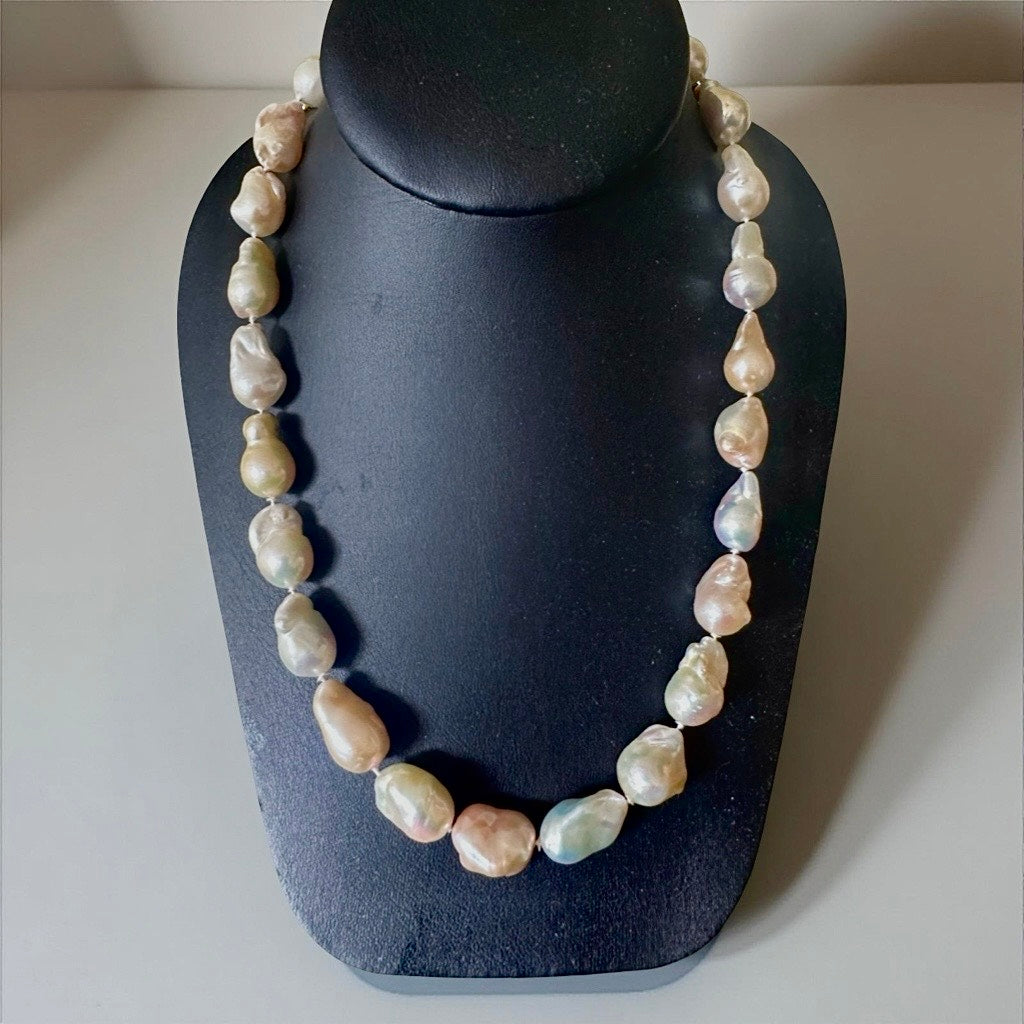 Estate South Sea Baroque Pearl 11 x 14 mm Necklace