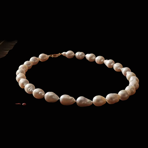 Estate South Sea Baroque Pearl 11 x 14 mm Necklace