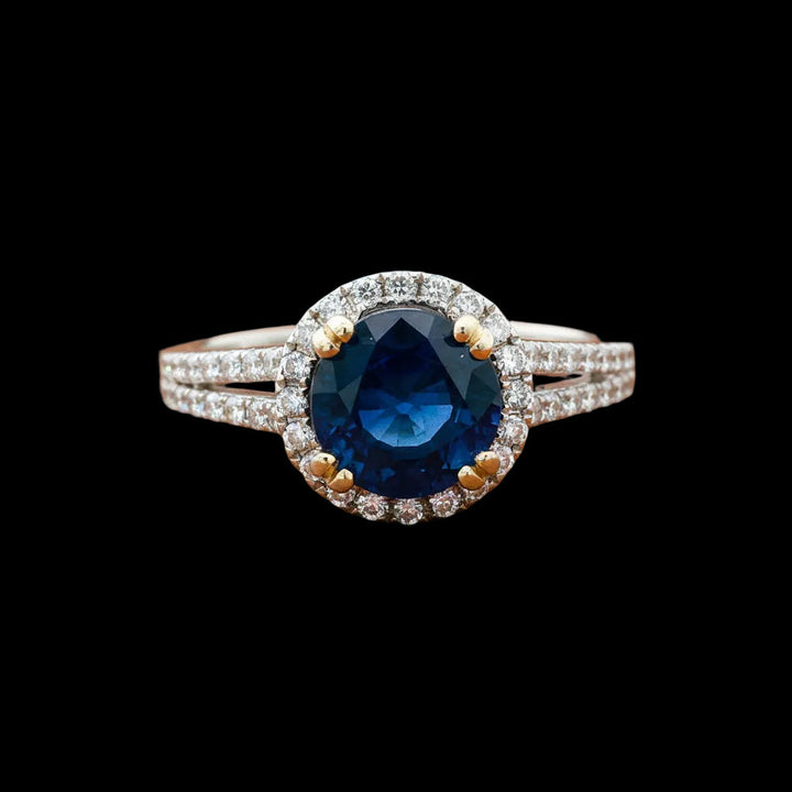 Designer Venetti 1.73 ct Sapphire and Diamond Halo Ring 14766