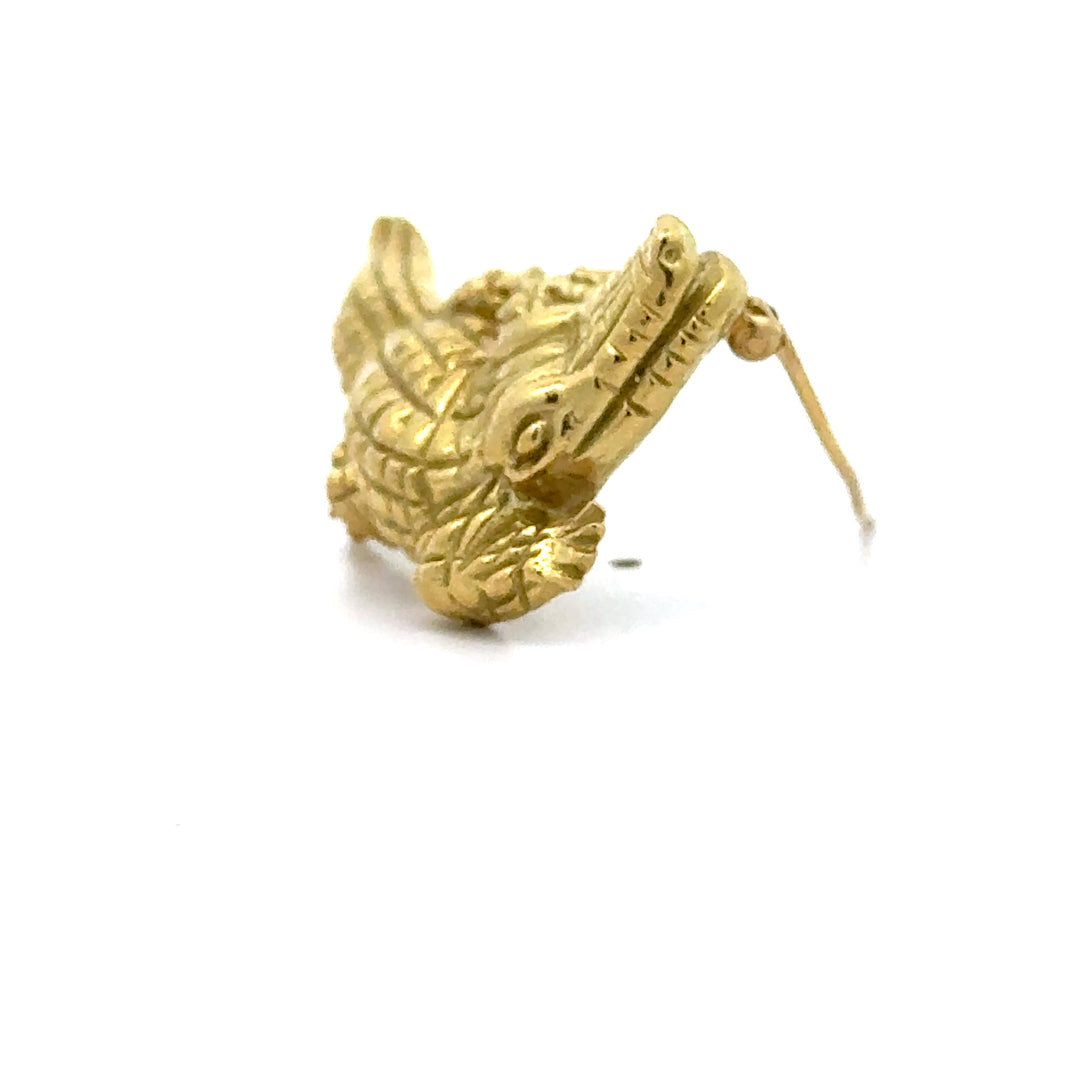 Alligator 18KT Yellow Gold Brooch