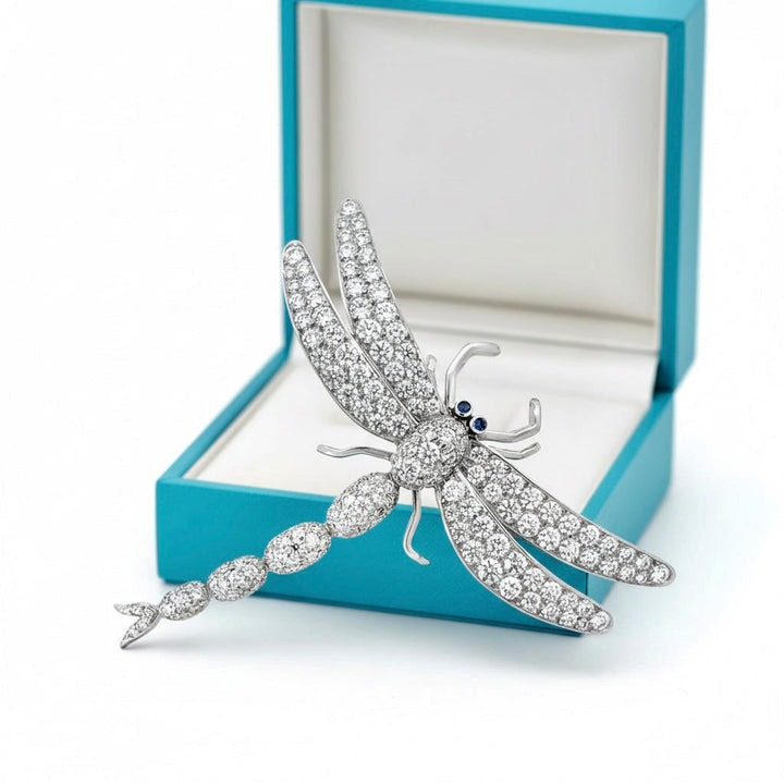 Tiffany & Co Diamond and Platinum Dragonfly Brooch