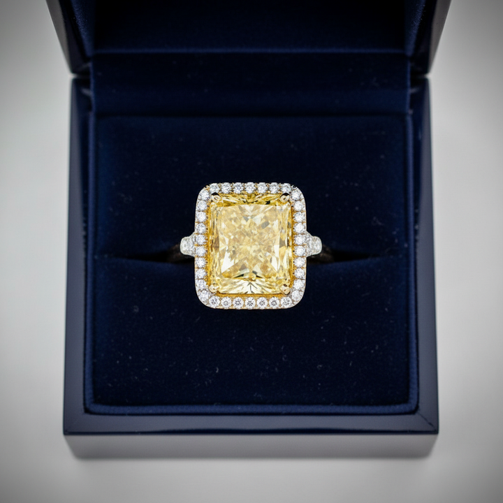Estate 10.16 ct Natural Fancy Yellow Diamond (GIA Report) Ring 15332