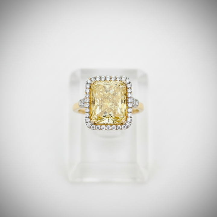 Estate 10.16 ct Natural Fancy Yellow Diamond (GIA Report) Ring 15332