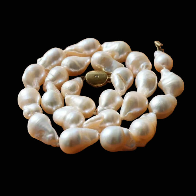 Estate South Sea Baroque Pearl 11 x 14 mm Necklace