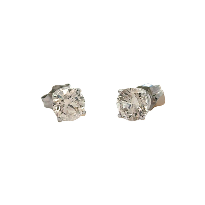 Champagne 1.25 cttw Round Brilliant Cut Diamond Stud Earrings