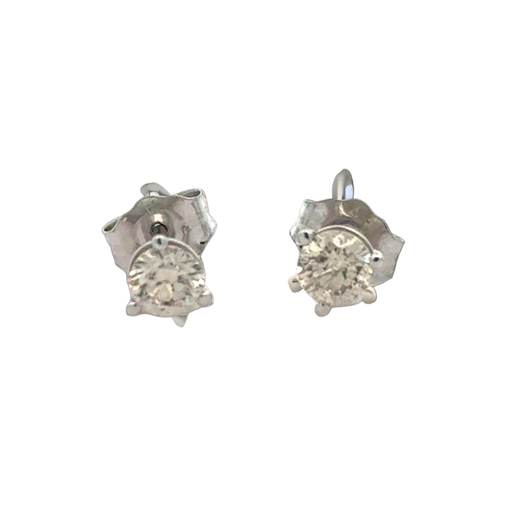 Champagne 0.50 cttw Round Brilliant Cut Diamond Stud Earrings