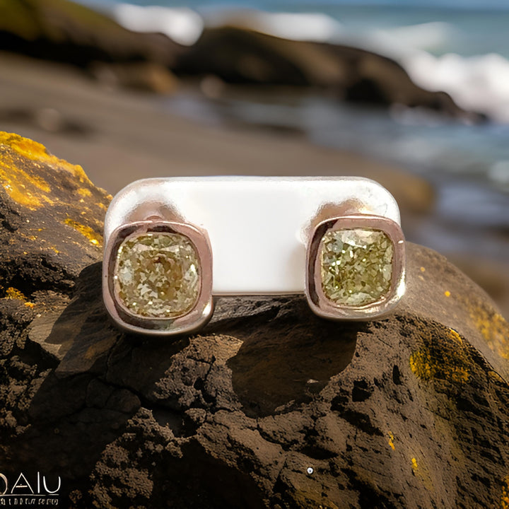 Designer Maya Lianna 3.07 cttw Natural Fancy Brownish Yellow Diamond (GIA) 14K Rose Gold Earrings 14745