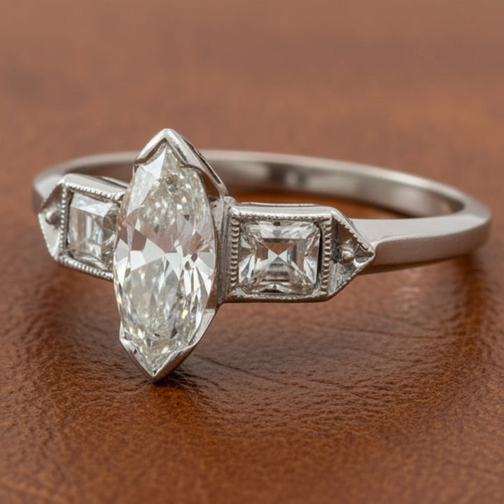 Art Deco Diamond Platinum Ring