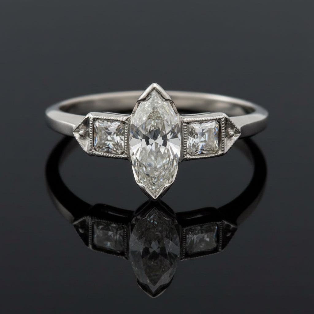 Art Deco Diamond Platinum Ring