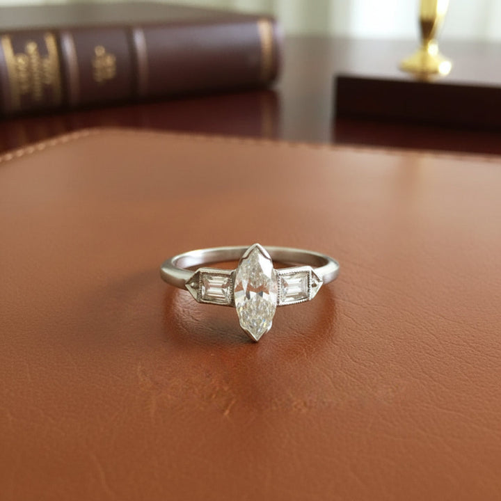 Art Deco Diamond Platinum Ring