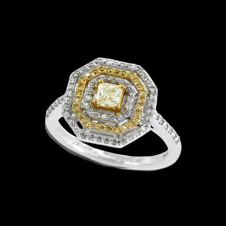 Effy White and Yellow Diamond and 14K White and Yellow Gold Ring