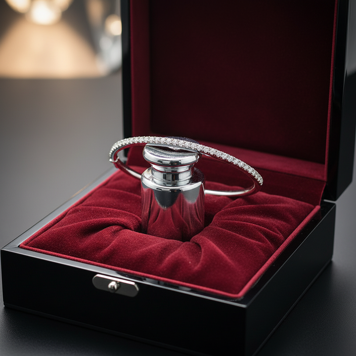 Diamond and 14K White Gold Bangle