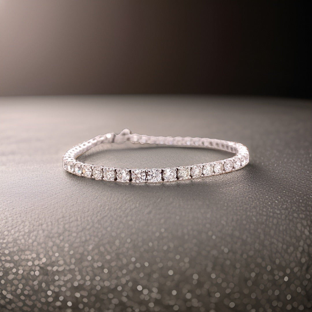 Classico 7.75 ctw Diamond and 18K White Gold Tennis Bracelet