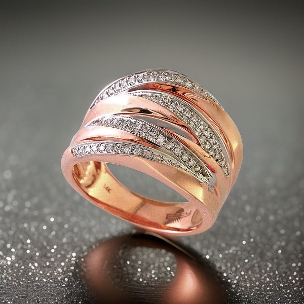 Effy Diamond and 14K Rose Gold Ring